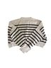 Free People Stripes Ivory Black Pullover Sweater Size S - photo 2