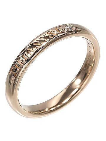 Tiffany & Co. Tiffany &amp; Co. Band Ring, 18K Pink Gold, Diamond, Approx. 3g. (view 1)