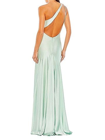 Mac Duggal beaded one shoulder column gown Cocktail Dress (view 2)