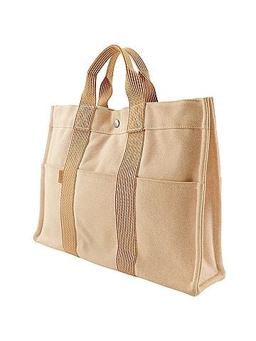 Hermès Hermes New Fourre Tout MM Handbag, Canvas, Orange, A4 Size, Snap Button, Unisex (view 2)