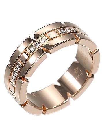 Cartier Cartier Tank Française Ring, 18K Pink Gold, Diamond, Approx. 8.26g (view 1)
