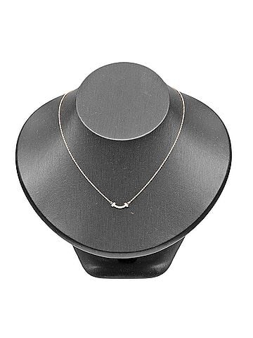 Tiffany & Co. Tiffany &amp; Co. T Smile Mini Necklace, 18K Pink Gold with Diamonds, Approx. 2.34g. (view 2)