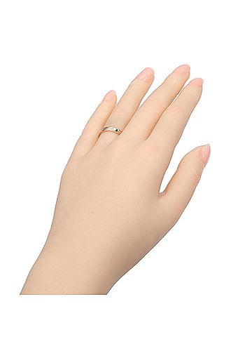 Cartier Cartier C de Engraved Ring, 18K Pink Gold, Diamond, Approx. 3.39g (view 2)