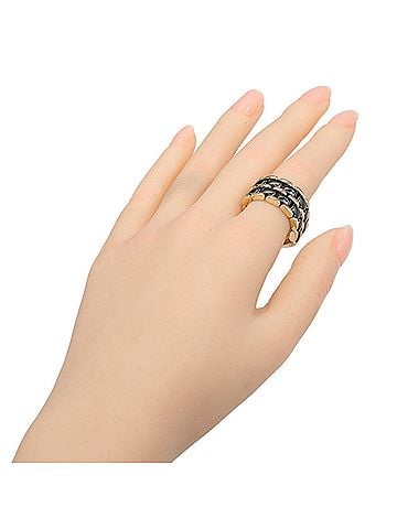 Chanel Chanel Ultra Large Ring, 18K Yellow Gold (KYG), Ceramic, Approx. 20.75g (view 2)