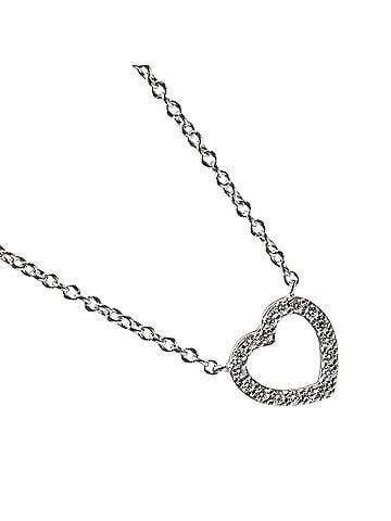 Tiffany & Co. Tiffany &amp; Co. Metro Heart Necklace, 18K White Gold, Diamonds, Approx. 1.9g. (view 1)