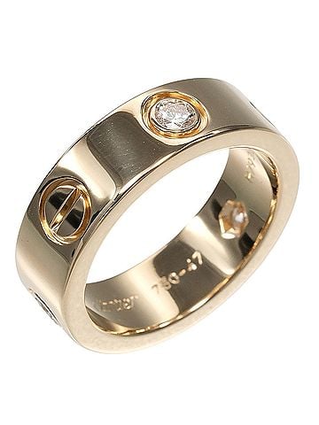 Cartier Cartier Love Classic Model Ring, 18K Yellow Gold, 3 Diamonds, Approx. 7.84g, CARTIER (view 1)