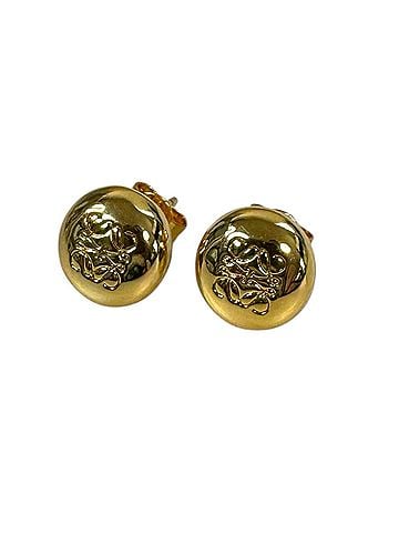 Loewe Loewe Anagram Pebble Stud Earrings (Pair) Gold Ag925 Women's (view 1)