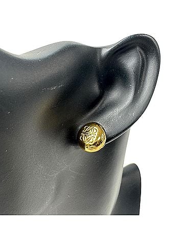 Loewe Loewe Anagram Pebble Stud Earrings (Pair) Gold Ag925 Women's (view 2)