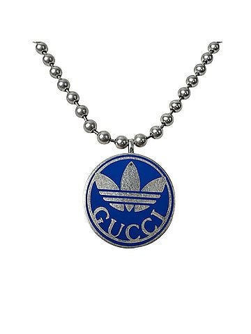 Gucci Gucci x Adidas collaboration Trefoil ball chain necklace (925 sterling silver) for men. (view 1)