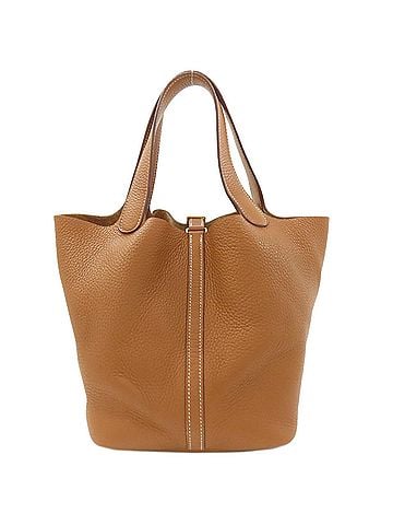Hermès Hermes Picotin Lock MM Gold Handbag with Hardware, Taurillon Clemence Leather, Women's (view 2)