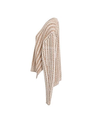 Chloé Chloé Cable-Knit Sweater in Beige Wool (view 2)