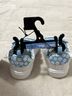 Bluey Floral Solid White Blue Sneakers Size 4 - photo 5