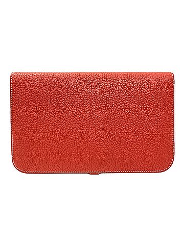 Hermès Hermes Dogon GM Duo Silver Hardware Long Wallet Calfskin Women's HERMES (view 2)