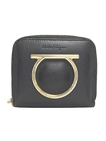 Salvatore Ferragamo Salvatore Ferragamo Gancini hardware coin case, leather, women's. (view 1)