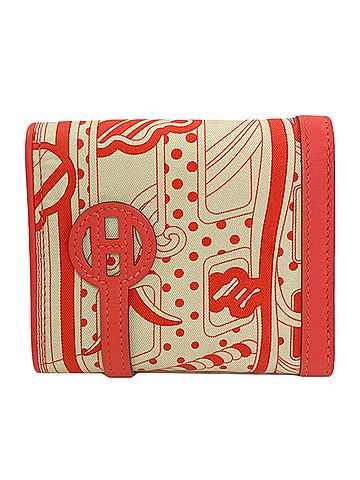 Hermès Hermes Avec Soie Silver Hardware Bi-fold Wallet Silk Women's HERMES (view 2)