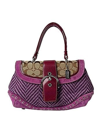 Coach Coach Soho Tweed x Leather Handbag 9748 Purple Women's (view 1)