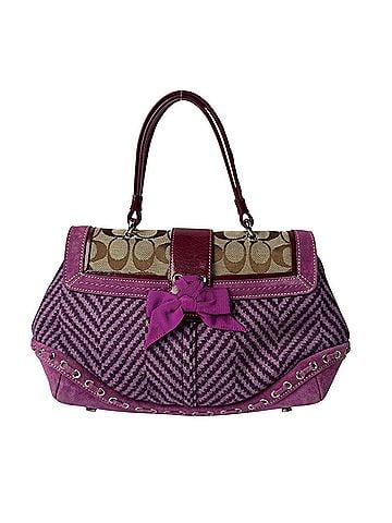 Coach Coach Soho Tweed x Leather Handbag 9748 Purple Women's (view 2)