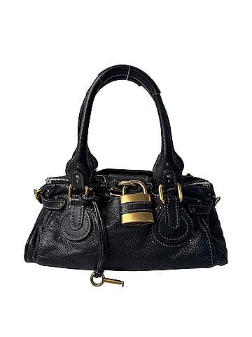 Chloé Chloé Chloe Paddington handbag with padlock, black leather, for women. (view 1)