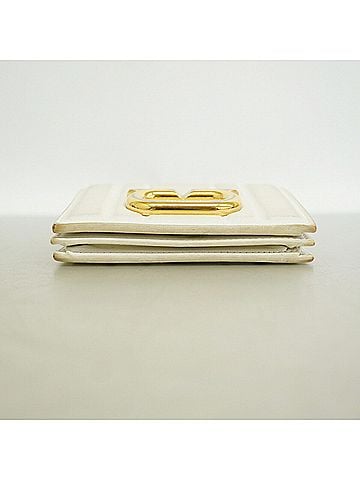 Salvatore Ferragamo Salvatore Ferragamo wallet, Gancini design, leather, white, women's. (view 2)