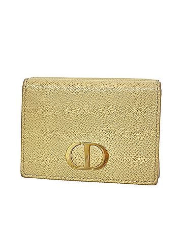 Christian Dior Christian Dior Tri-fold Leather Wallet, Beige, Women's (view 1)