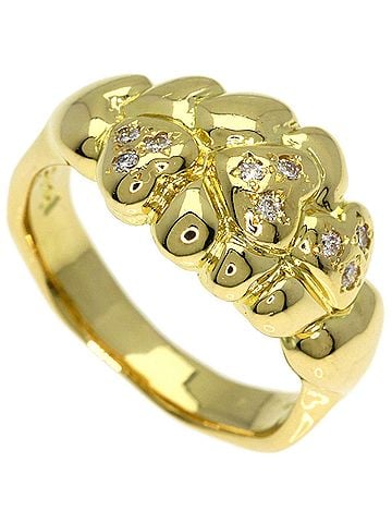 Yves Saint Laurent Yves Saint Laurent Heart Diamond Ring, 18K Yellow Gold, Women's (view 1)