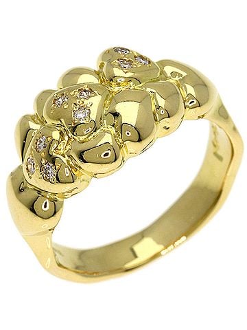Yves Saint Laurent Yves Saint Laurent Heart Diamond Ring, 18K Yellow Gold, Women's (view 2)