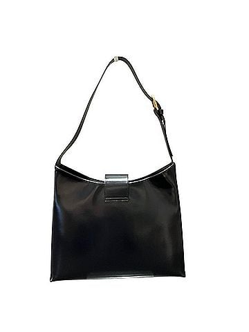 Salvatore Ferragamo Salvatore Ferragamo Ferragamo Gancini Black Leather Shoulder Bag for Women (view 2)