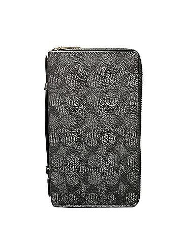 Coach Coach Double Zip Travel Organizer Long Wallet, Signature PVC, 93430 (view 1)