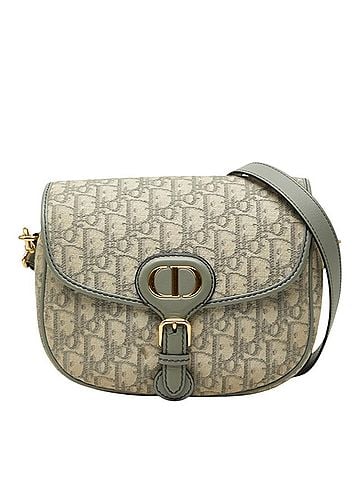 Christian Dior Christian Dior Dior Oblique Bobby Crossbody Flap Shoulder Bag, Jacquard Gray Gold Canvas Leather, Women's. (view 1)