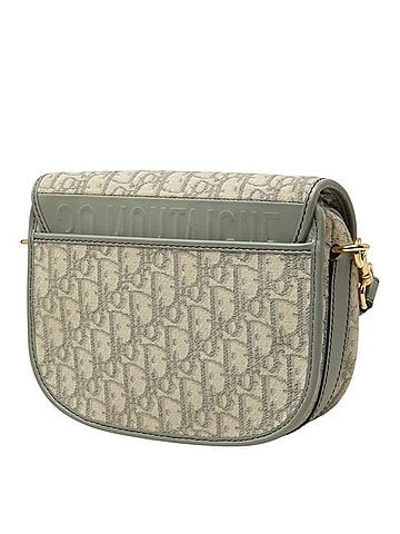 Christian Dior Christian Dior Dior Oblique Bobby Crossbody Flap Shoulder Bag, Jacquard Gray Gold Canvas Leather, Women's. (view 2)