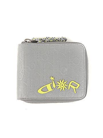 Christian Dior Christian Dior Dior Lewis Hamilton Oblique Reflector Wallet (Zipped in Nylon) Silver Yellow, Made Italy, Men's (view 1)