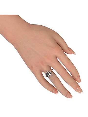 Tiffany & Co. Tiffany &amp; Co. Dots Heart Ring, 18K White Gold, Diamond, Women's, Pre-owned. (view 2)