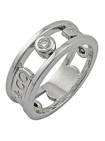 Tiffany & Co. Tiffany &amp; Co. 1837 Element Ring, 18K White Gold, 3ct Diamond, Women's, Pre-owned. (view 1)