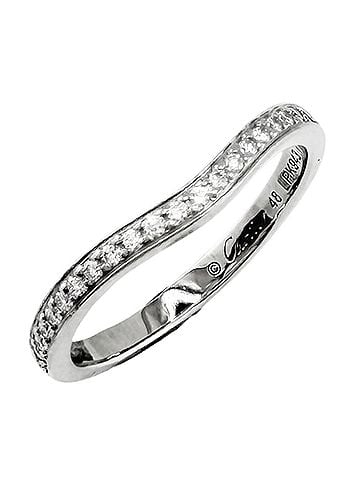 Cartier Cartier Ballerina Curve Wedding Ring, Pt950 Platinum Diamond Women's Pre-owned Half Eternity Ring (view 1)