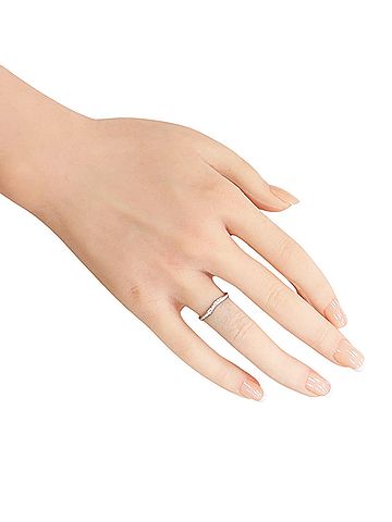 Cartier Cartier Ballerina Curve Wedding Ring, Pt950 Platinum Diamond Women's Pre-owned Half Eternity Ring (view 2)