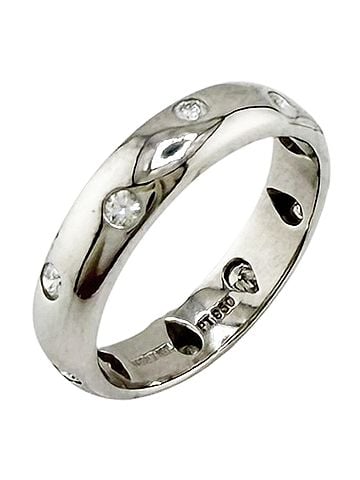 Tiffany & Co. Tiffany &amp; Co. Dots Ring, Platinum 950, Diamond, Women's, Pre-owned. (view 1)
