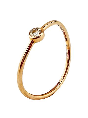 Tiffany & Co. Tiffany Wave Single Row Ring, 18K Pink Gold, Diamond, Women's, Pre-owned. (view 1)
