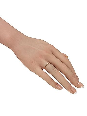 Tiffany & Co. Tiffany Wave Single Row Ring, 18K Pink Gold, Diamond, Women's, Pre-owned. (view 2)