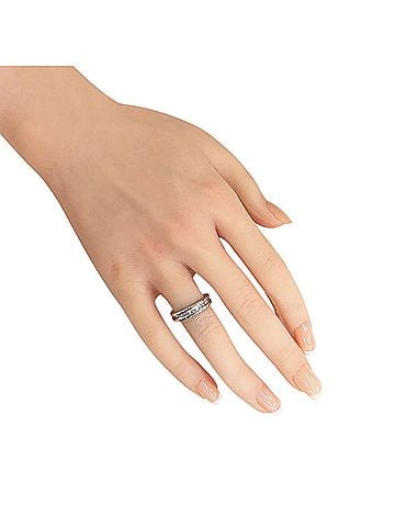 Bvlgari Bvlgari Bulgari B-zero.1 1-band full diamond ring, 18K white gold, diamond, women's, pre-owned. (view 2)