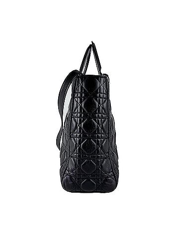Christian Dior Christian Dior Lady handbag/shoulder bag, leather, black/silver, women's, z10917 (view 2)