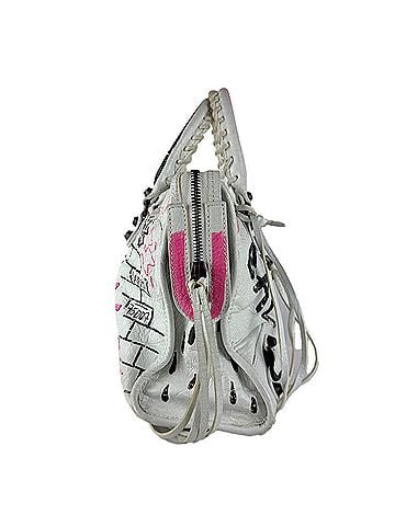 Balenciaga Balenciaga BALENCIAGA Handbag Classic City Graffiti Leather White Black Pink Women's z10885 (view 2)