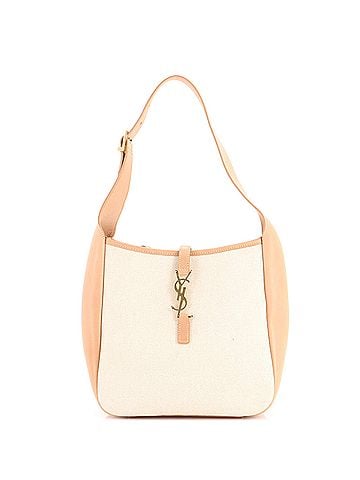 Saint Laurent Le 5 a 7 Supple Hobo Canvas and Leather Small (view 1)