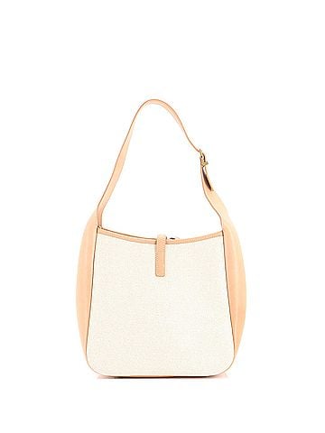 Saint Laurent Le 5 a 7 Supple Hobo Canvas and Leather Small (view 2)