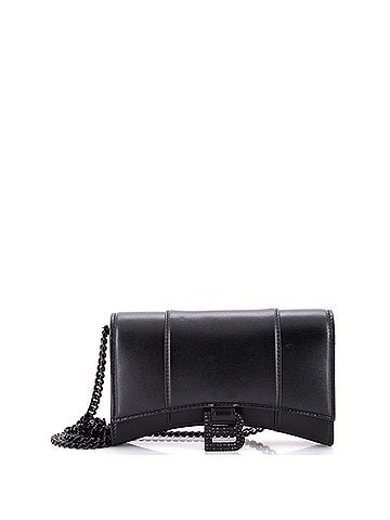 Balenciaga Hourglass Chain Wallet Leather with Crystal Detail (view 1)
