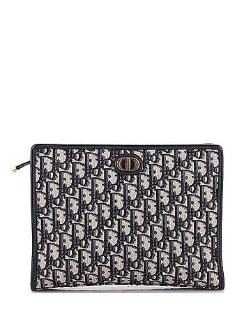 Christian Dior 30 Montaigne Zip Pouch Oblique Canvas Medium (view 1)