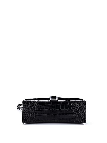 Balenciaga Hourglass Top Handle Bag Crocodile Embossed Leather Medium (view 2)