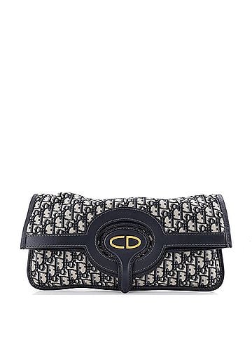 Christian Dior Fold Over Clutch Oblique Canvas (view 1)