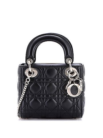 Christian Dior Lady Dior Chain Bag Cannage Quilt Lambskin Mini (view 1)