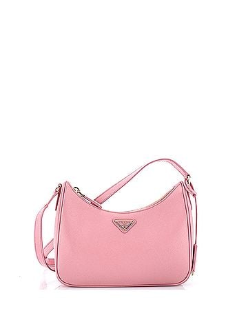 Prada Adjustable Handle Zip Hobo Saffiano Leather Mini (view 1)