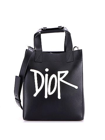 Christian Dior Dior x Shawn Stussy D-Dior Tote Leather with Applique Small (view 1)